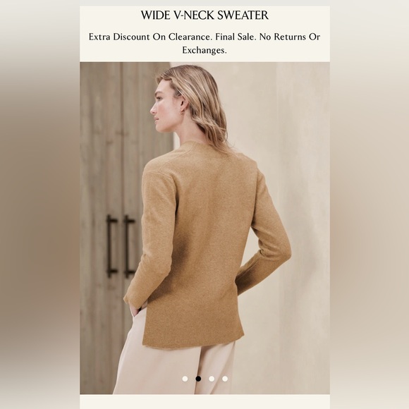 NWT Wide V Neck sweater from Banana Republic factory - Picture 4 of 7